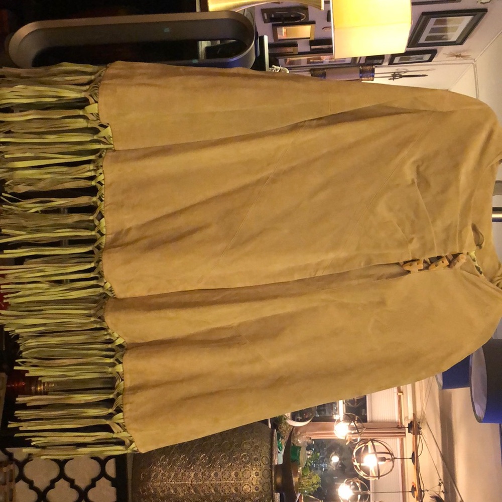 Terry Lewis real suede poncho